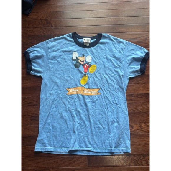 Disney Other - Disney College Program CareerStart Mickey Mouse Ringer T Shirt Blue Y2K Large
